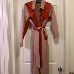“Suede” trench coat